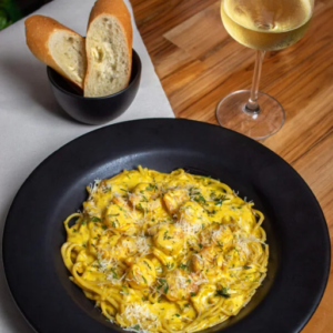 PASTA CON CAMARONES