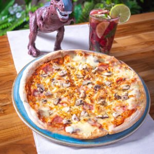 PIZZA MEDIANA POLLO CHAMPIÑON